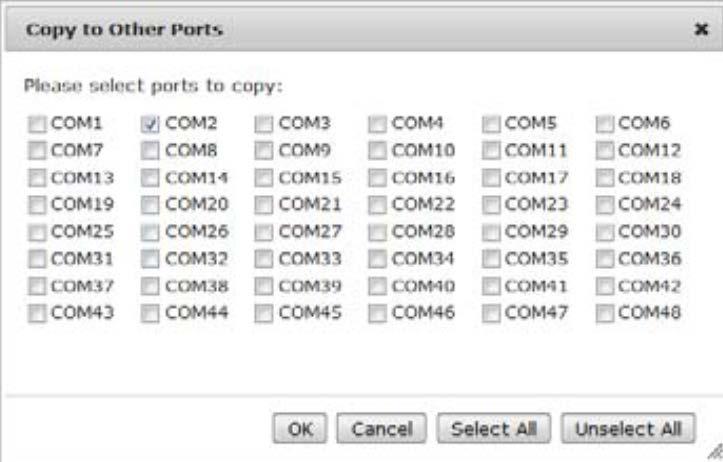 시리얼콘솔서버사용자설명서 설정 의미 Port Name Port Name 필드를편집하여포트에적절한이름을줄수있습니다. Baud Rate Data Bits Parity Stop Bits Flow Control Toggle DTR Online Detect 포트의데이터전송속도를설정합니다. 300 115200 ( 목록을드롭다운하면전체를볼수있음 ) 사이를선택합니다.