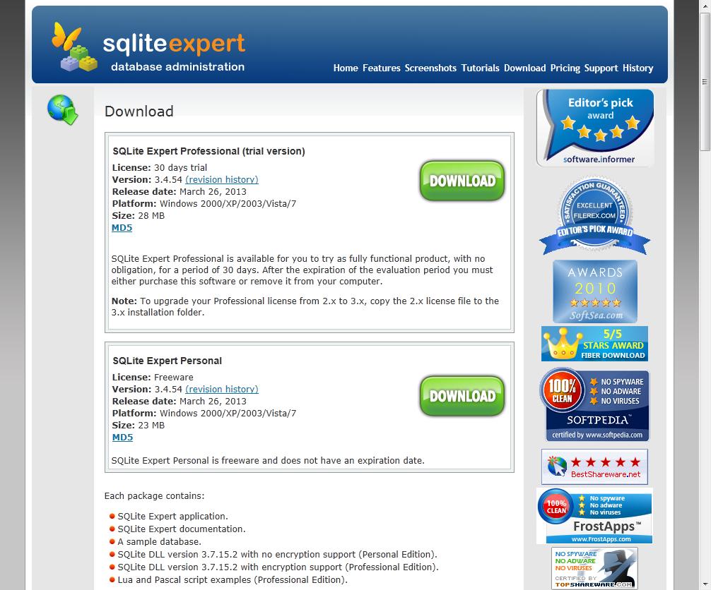 SQLite Admin Tool 사용예시 Sqlite Expert sqliteexpert 사이트에서무료인