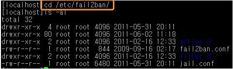 rpm wget 명령을통해쉽게다운로드받을수있습니다. 3. 다운받은 package 설치 (rpm 명령으로설치 ) rpm -Uvh fail2ban-0.8.4-23.el5.noarch.rpm 4.