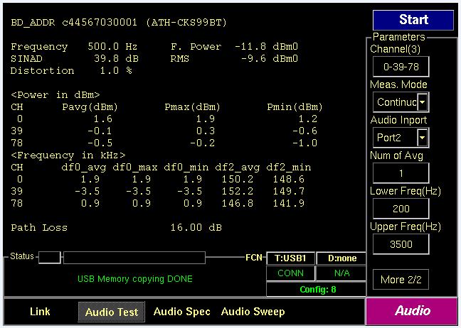 Port2 => CH2 (Right 채널 ) I. Num of Avg: 측정값에대한 Avg 횟수를설정한다. J.