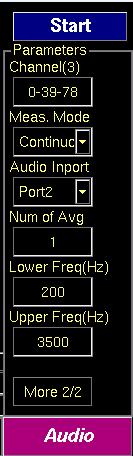 8 Audio Test 시작 : M2, Audio Test 버튼 F1 Start