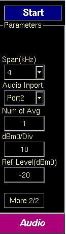Port1 측정값 Audio Spectrum Span 설정