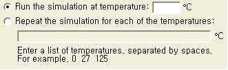 - Run the simulation at temperature : 해석시의온도를설정한다.