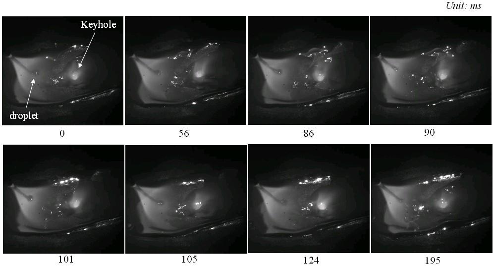 18 김철희 채현병 김준기 김정한 Fig. 8 High speed images for 4% content of CO 2 in shielding gas Fig.