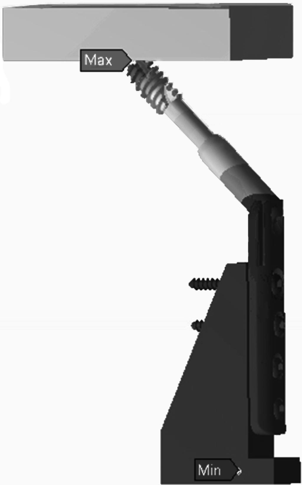 42 하병조 최성훈 박상수 일어나는압박고나사의변형은탄성변형으로해석하였다. 결과및고찰 기계적시험 ASTM F384 에서권장하는 Lever Arm 의길이는지연나사길이의약 80% 이다. 9) 본연구에서사용한 Lag Screw 의길이가 80 mm 이어서권장된 Lever arm 의길이는 64 mm 이며항복하중계산의편의를위하여 65 mm 가되도록지그를제작하였다.