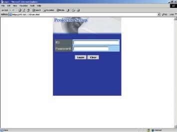 설정 설정 웹브라우저를통해서프로젝터을구성하고제어하기위해서는다음을참조하십시오. 예 : 프로젝터의 IP 주소가 19