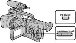녹화물체크 - END SEARCH/ EDITSEARCH/ 녹화재탐색 가장최근에녹화한장면과녹화할다음장면사이를자연스럽게연결하기위해이버튼을사용하여녹화된화상을체크하거나촬영할수있습니다. 녹화 - 기본 녹화된것의마지막부분탐색하기 -END SEARCH 가장최근에녹화된마지막부분을쉽게탐색할수있습니다. 스텐바이모드에서 END SEARCH 를누릅니다.