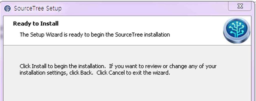 SourceTree 설치방법 (8) Install 클릭 10