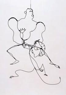 Alexander Calder Wire Sculpture, <Hercules and Lion (1928)> [ 활동 1 마침 ] 45 00