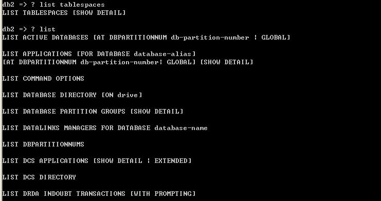 IV. 용어및 Client Tool 3. 명령행처리기 구문을잘모를경우아래와같이?