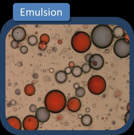 4 연구분야 Emulsion : A mixture of two or more liquids that are normally