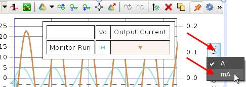 (2-2) 그래프를생성한다. (3) 측정을시작한다. xx 축을 ( 테이블에서지정한 ) [Frequency], yy 축을 [Current] 로선택한다.