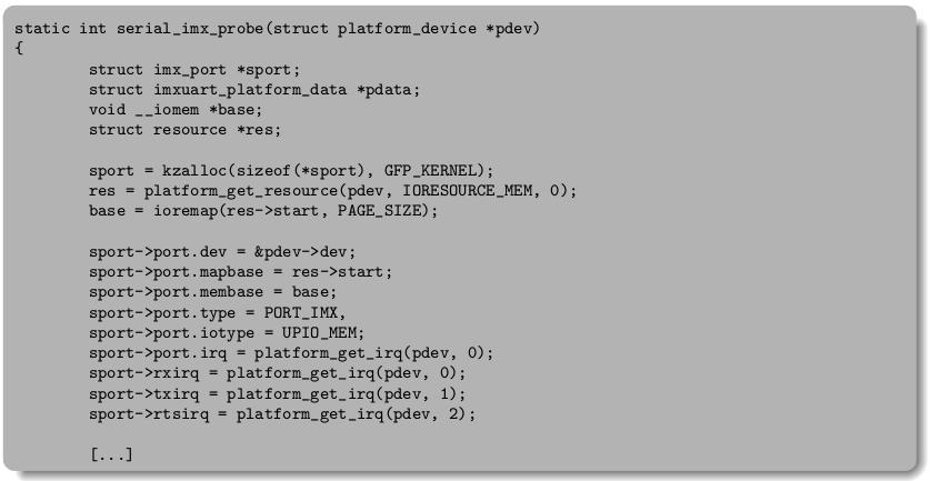 8. Platform Device & Driver(7) platform driver(probe, remove) (*) 보통의 probe 함수처럼, 인자로 platform_device 에의 pointer