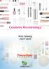 Cosmetic Microbiology Mini Catalog 2019~2020
