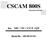 CSCAM 800S Operation Manual for MC / TC / CUT / QT Serial No. : OP