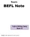 Yoon s BEFL Note Yujin s Writing Camp Book 10 Dictation 은 베플리 < 베플리학습 <BEFL Note 에서들으세요.