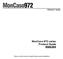 MonCaso 972 series product guide Manual Rev: 2.0 Release Date: November. 2008 Copyright c 2008 Moneual Inc. All Rights Reserved. No parts of this manu