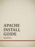 Apache install guide