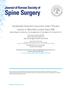 Journal of Korean Society of Spine Surgery Incidentally Detected Concurrent Lower Thoracic Lesions in Extended Lumbar Spine MRI Jae-Yoon Chung, M.D.,